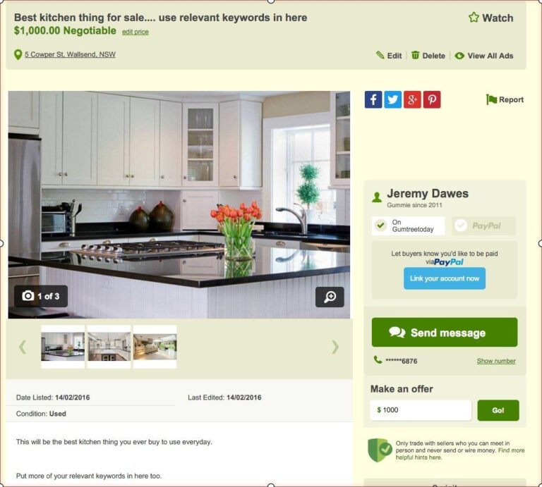 how to post an ad on gumtree