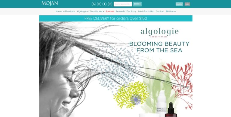 Mojan Beauty Website Design & SEO Northern Rivers NSW - JezNorthWeb