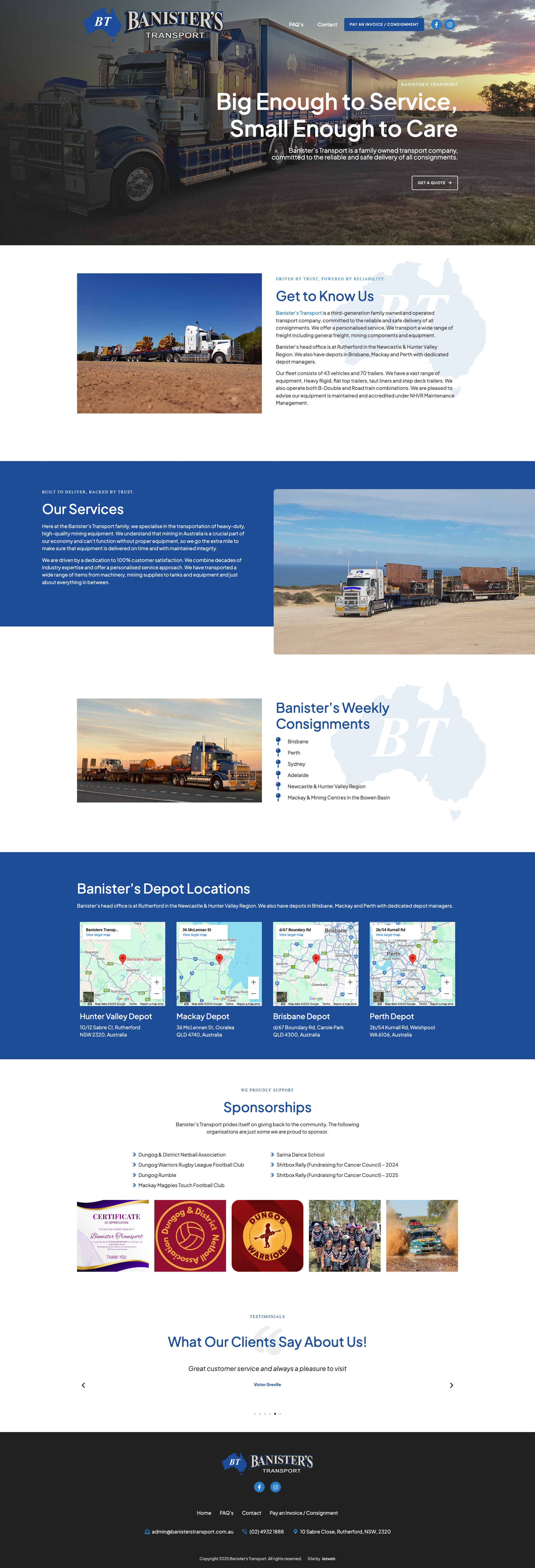Banister's Transport -