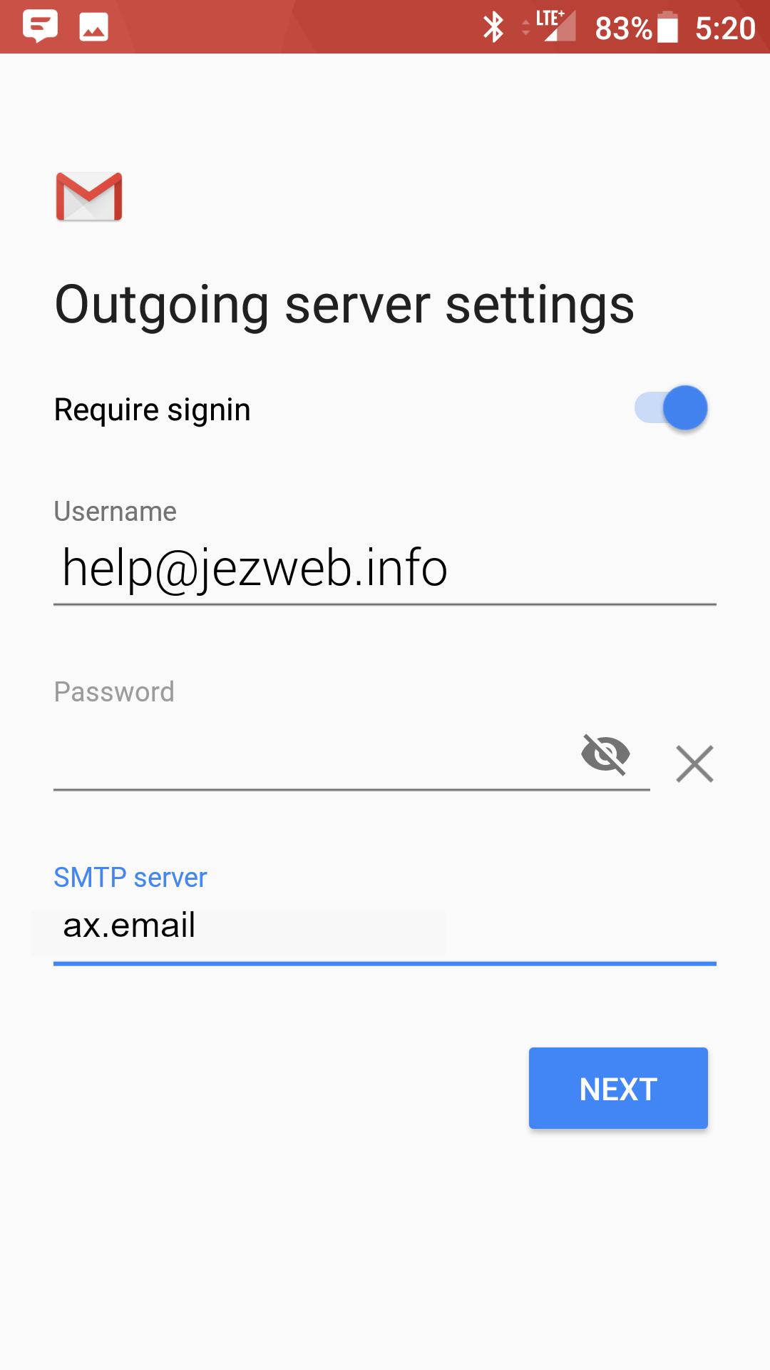 Android Synergy Mail - Jezweb