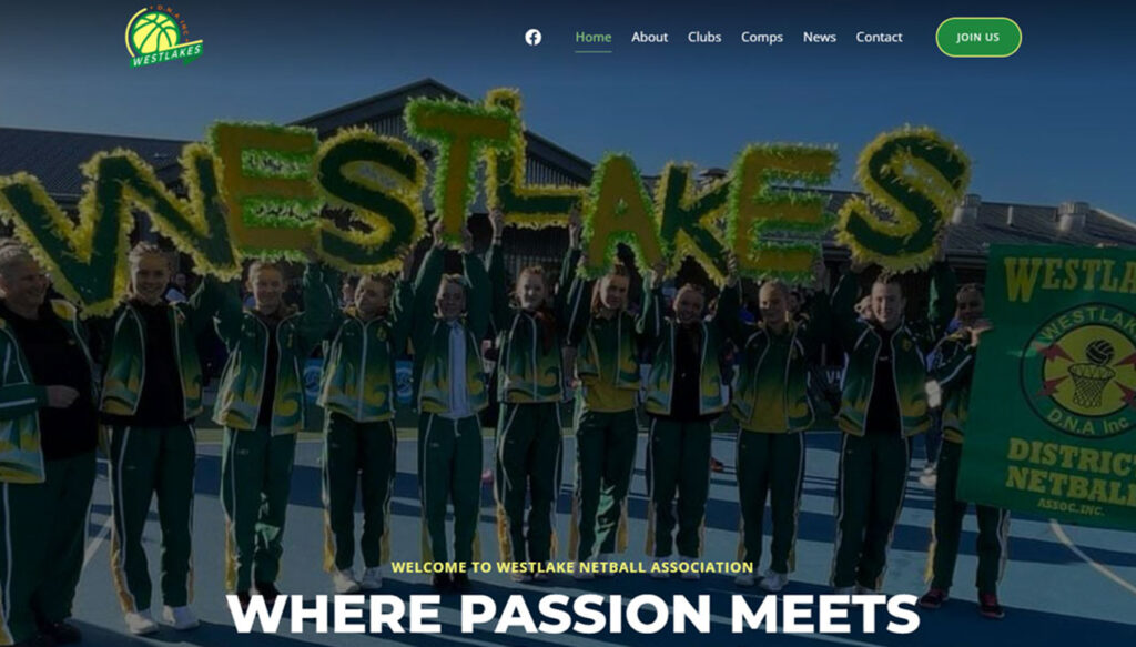 Sports Organisation Website Design -