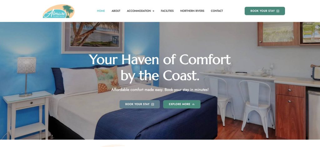 Accommodation Website Design -