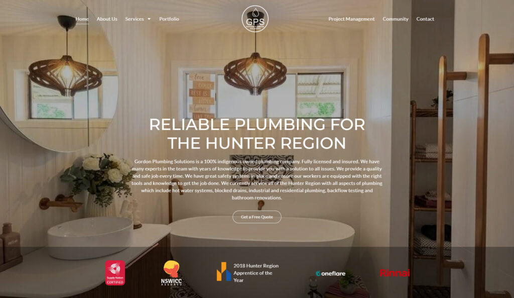Plumbing Website Design -